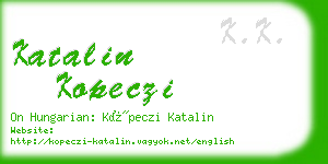 katalin kopeczi business card